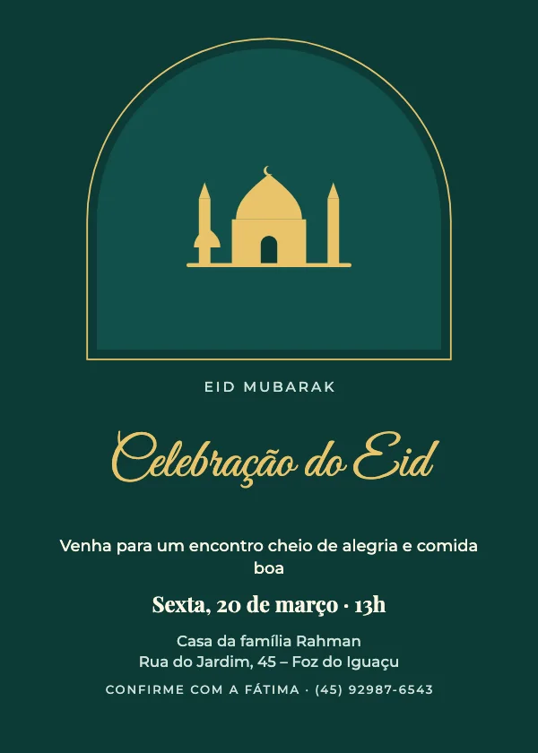 Convite de Eid Mesquita em arco