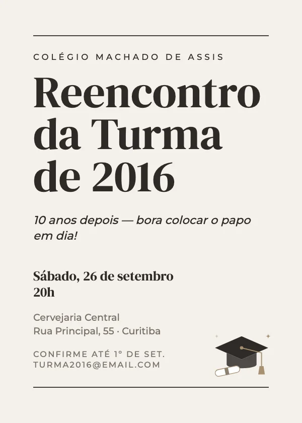 Convite de Reencontro Editorial