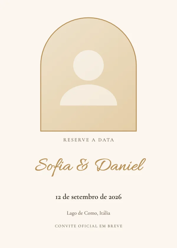 Convite de casamento Save the date com foto