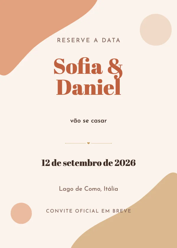 Convite de casamento Save the date ousado