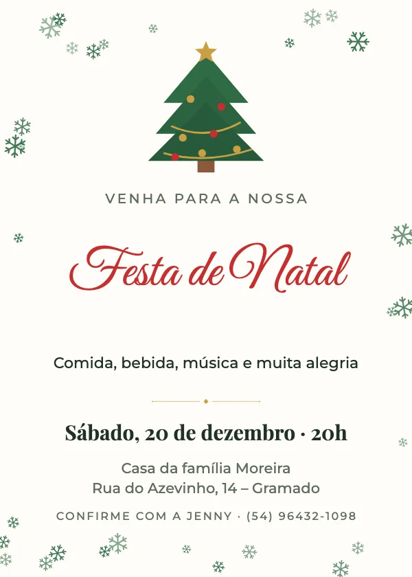 Convite de Natal Árvore de Natal