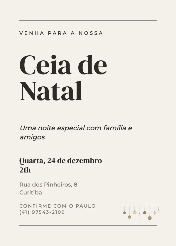 Convite de Natal Editorial